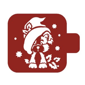 Трафарет М9Нг-164 "Рождественский щенок" Event Design, 9х9 см